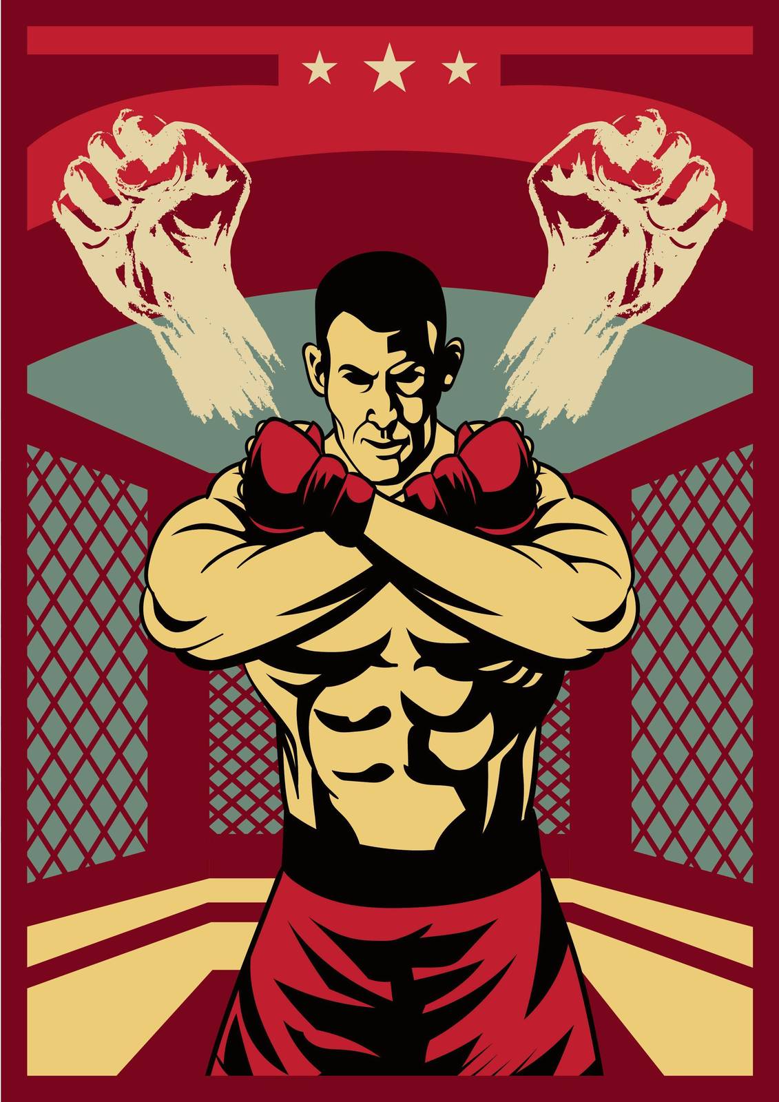 Warrior's Spirit MMA Fighter Wall Art