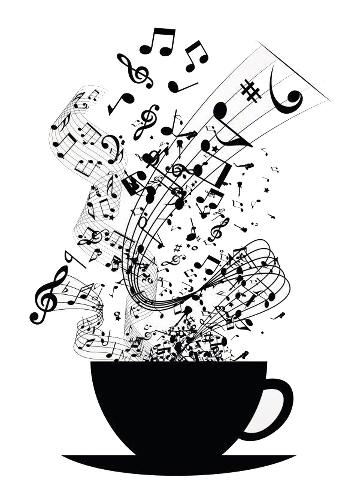 Melody Brew Coffee Cup Wall Art
