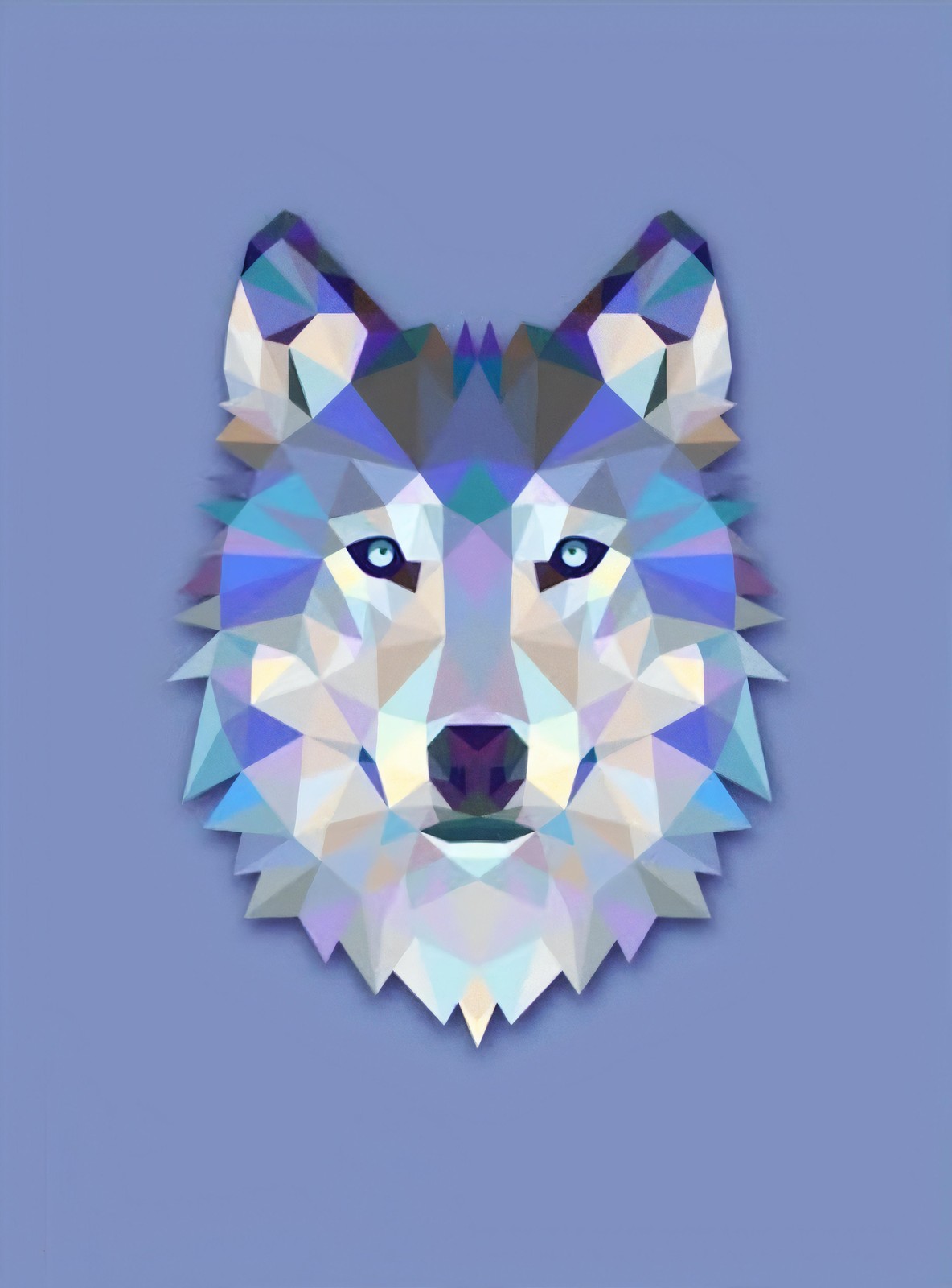 Geometric Wolf Arctic Majesty Wall Art