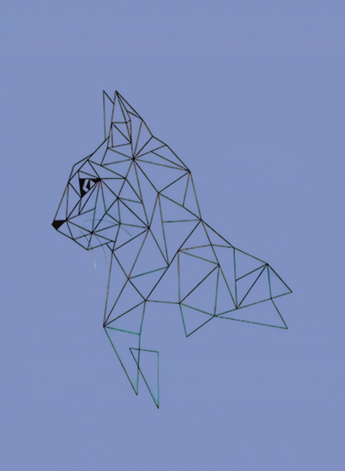Geometric Cat Art Modern Pet Wall Art