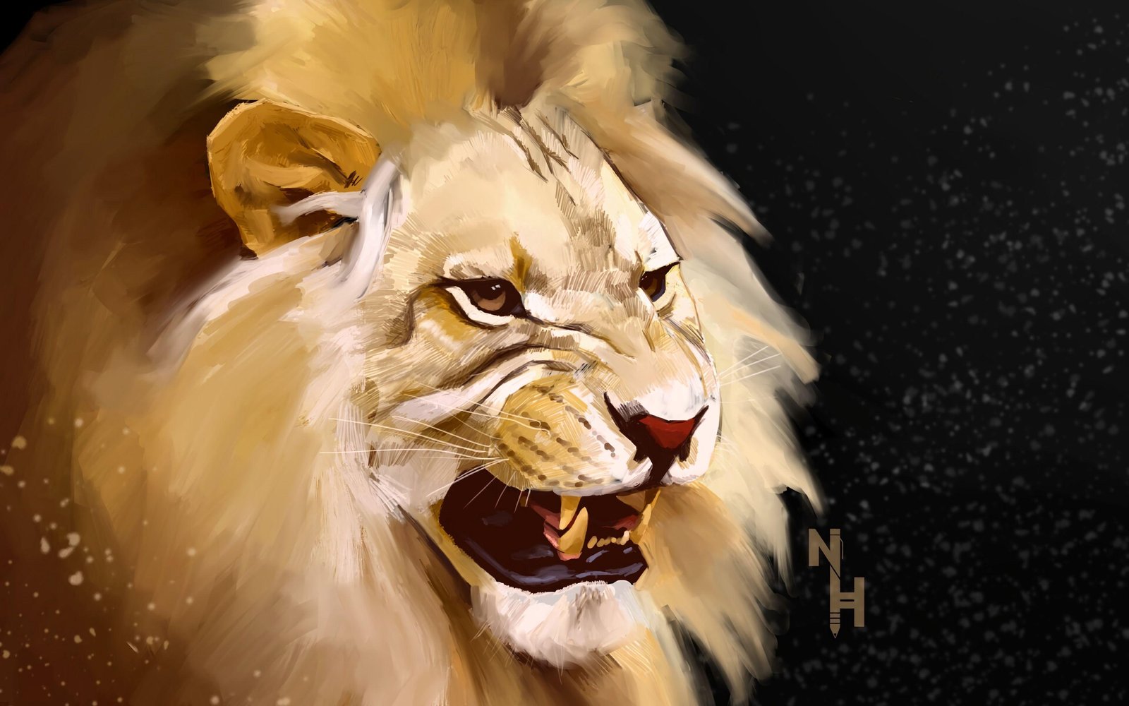 Majestic Roaring Lion Wall Art