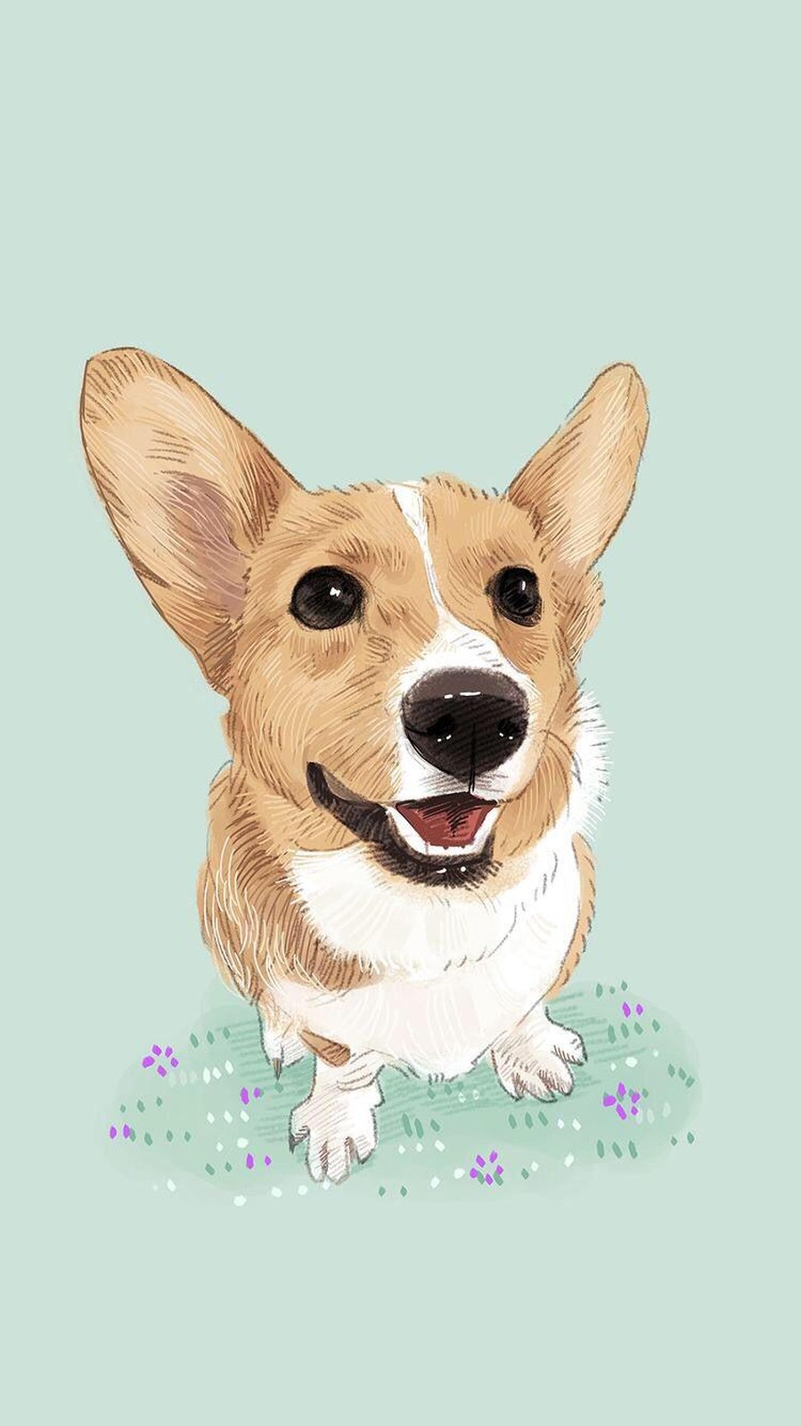 Charming Corgi Dog Art Wall Art