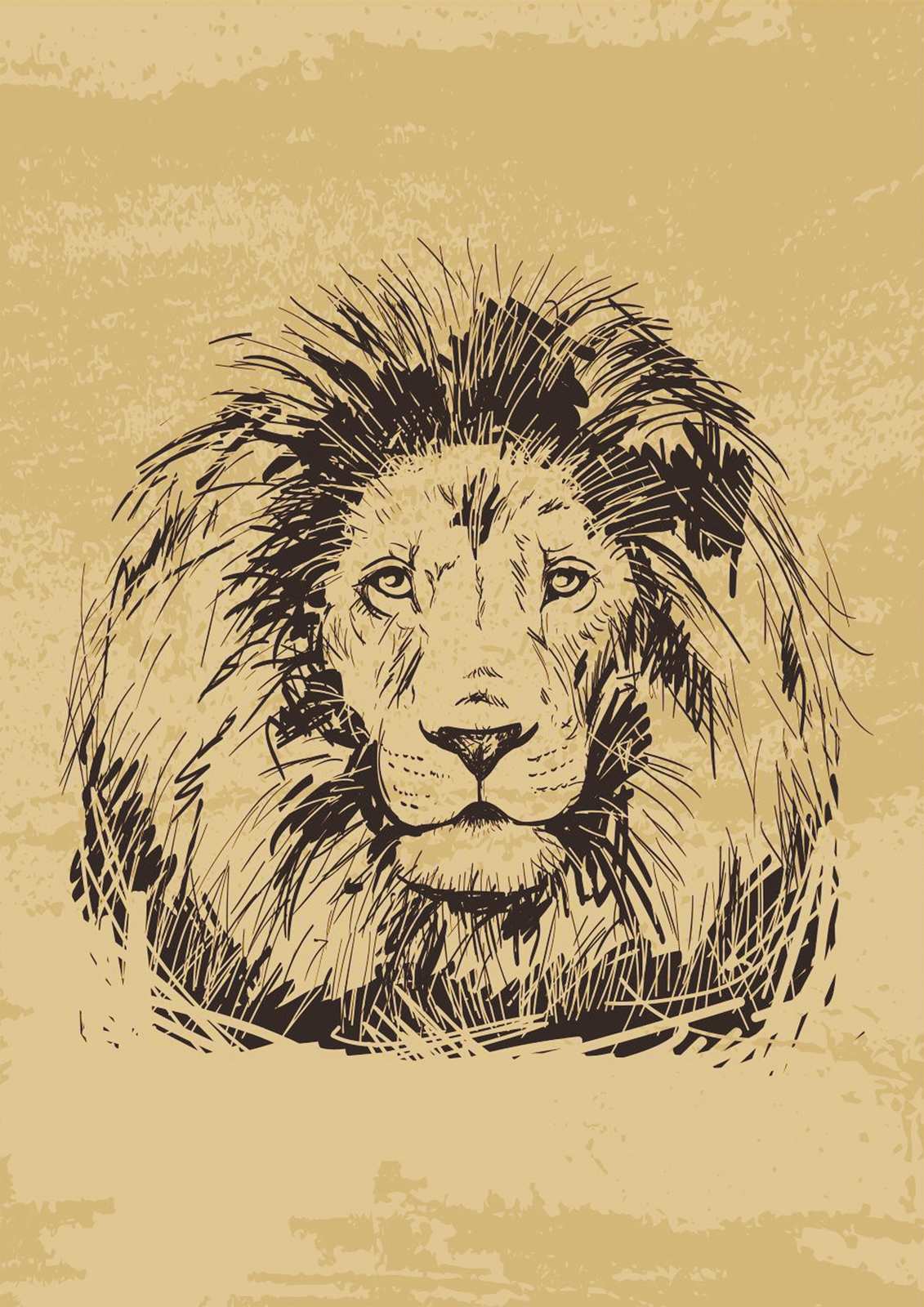 Majestic Lion Sketch Art Wall Art