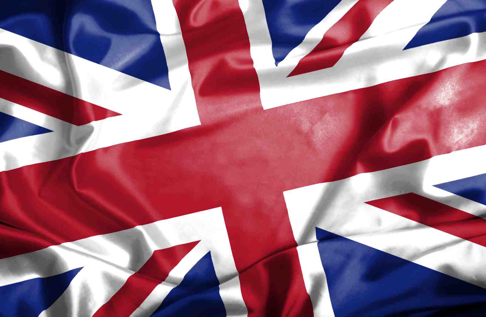 Union Jack Waving Fabric Wall Art