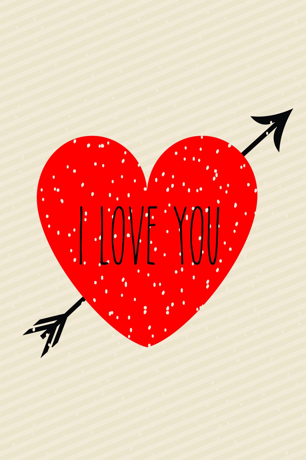 I Love You Heart Arrow Wall Art