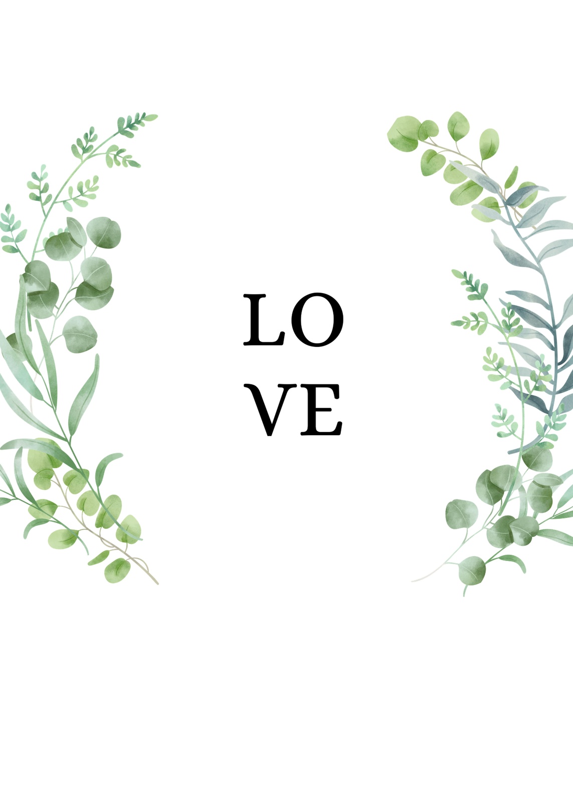 Botanical Love Sentiment Wall Art