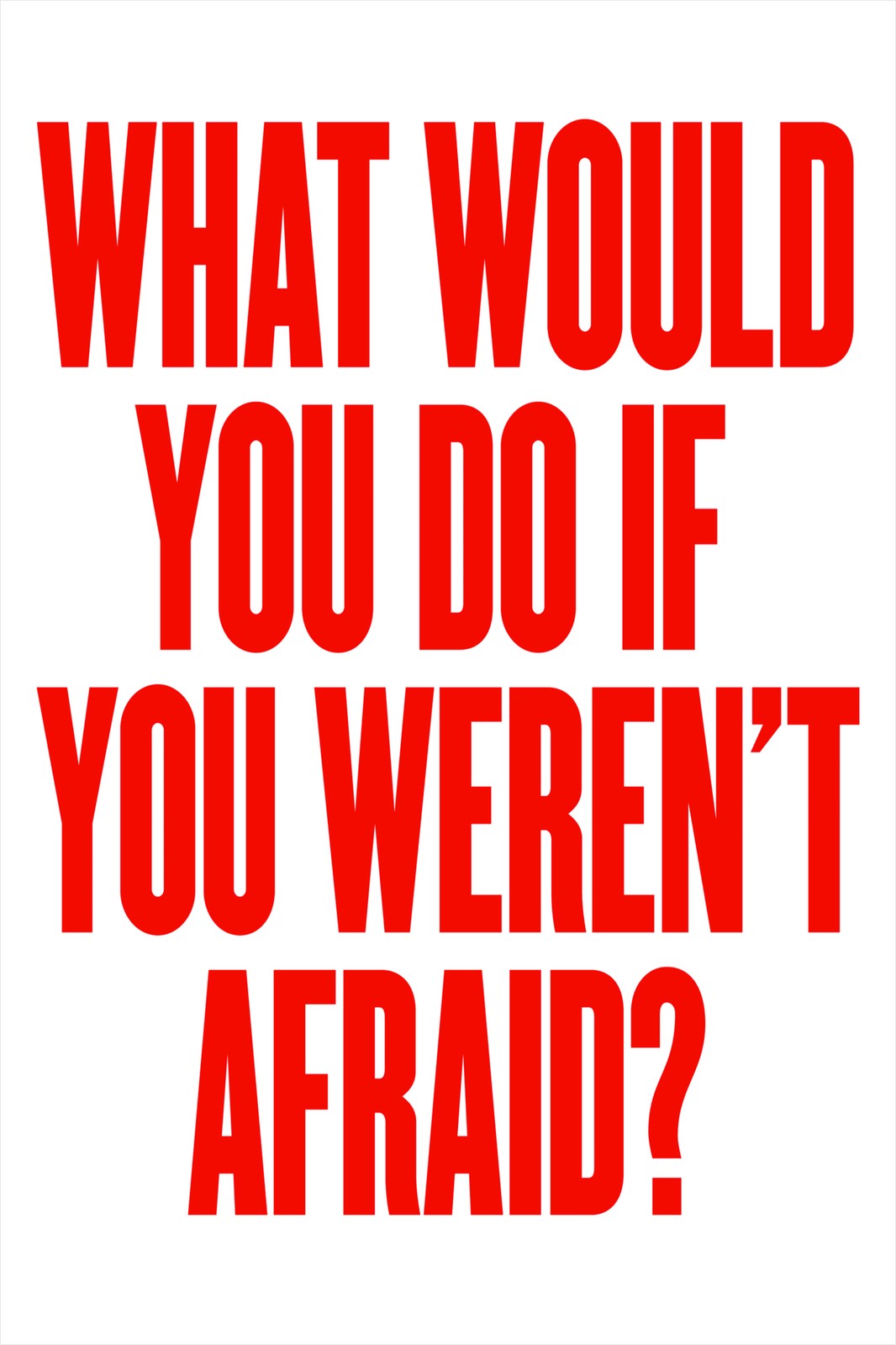 Bold Red 'What Would You Do?' Wall Art