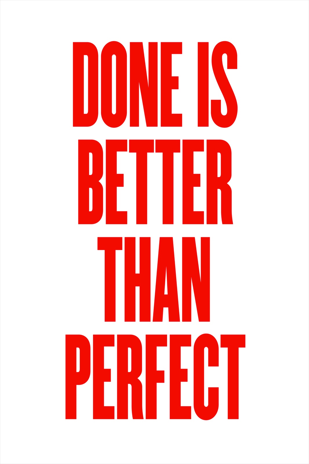 Done is Better Than Perfect Motivational Quote Wall Art