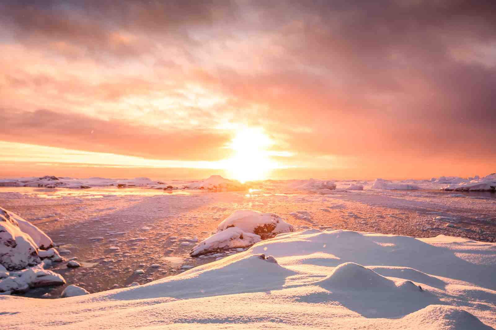 Arctic Sunrise Serenity Wall Art