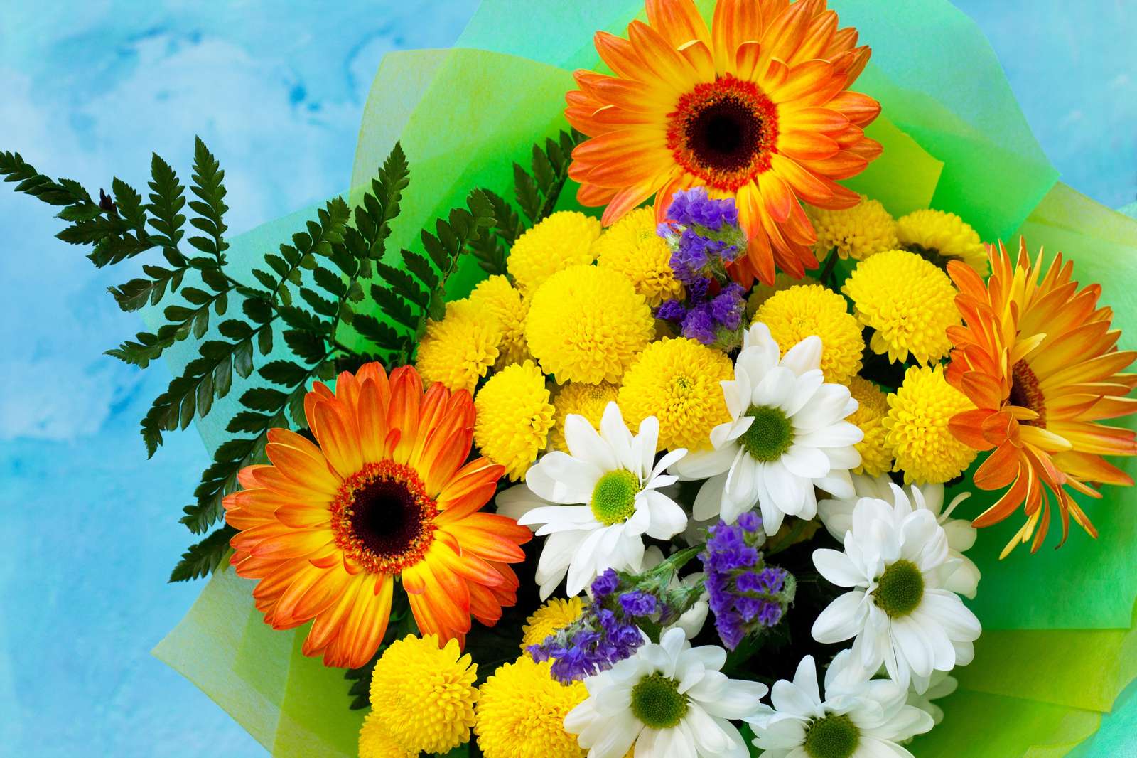 Vibrant Gerbera Daisy & Chrysanthemum Floral Wall Art
