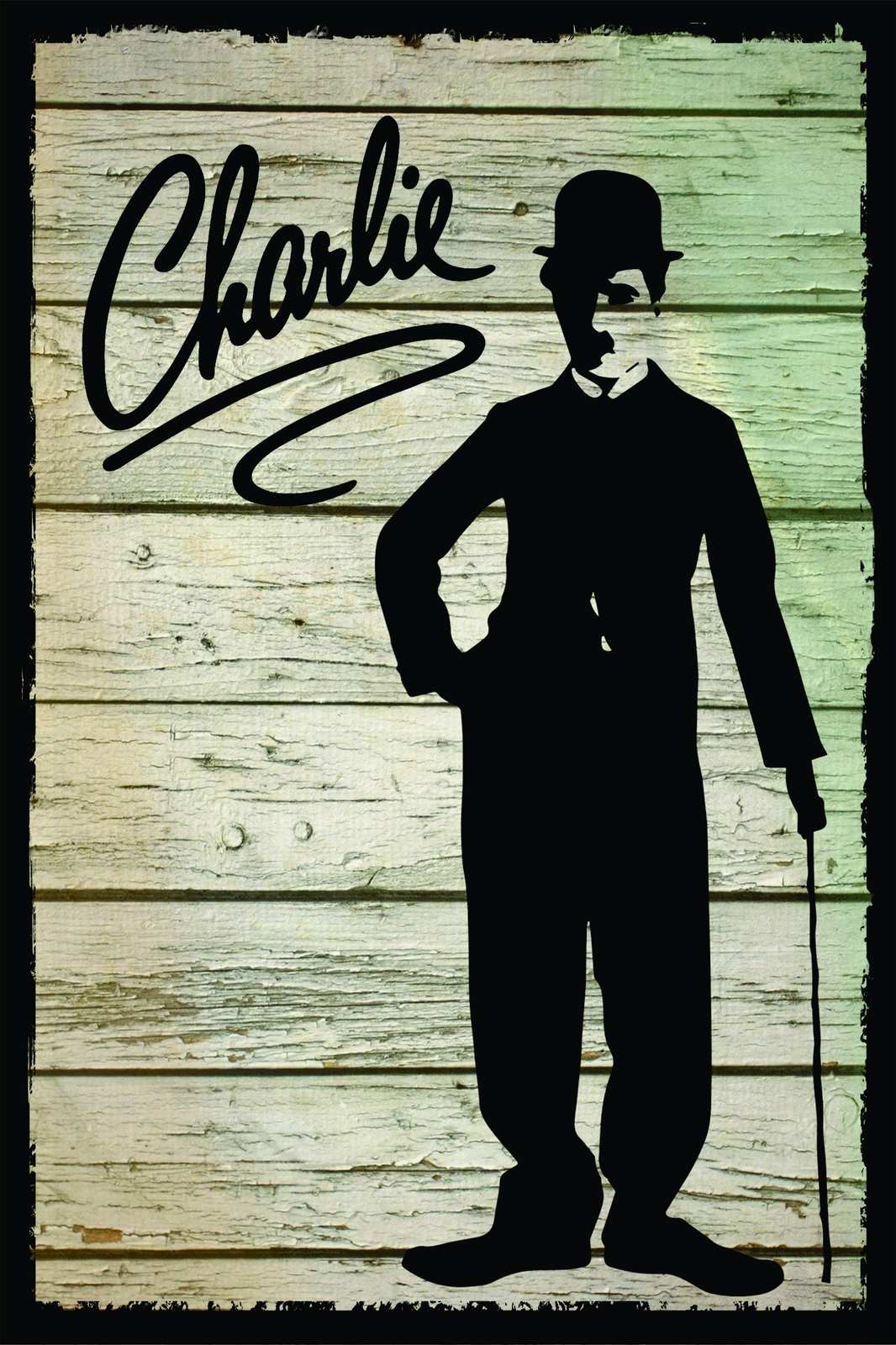 Iconic Charlie Chaplin Silhouette Wall Art