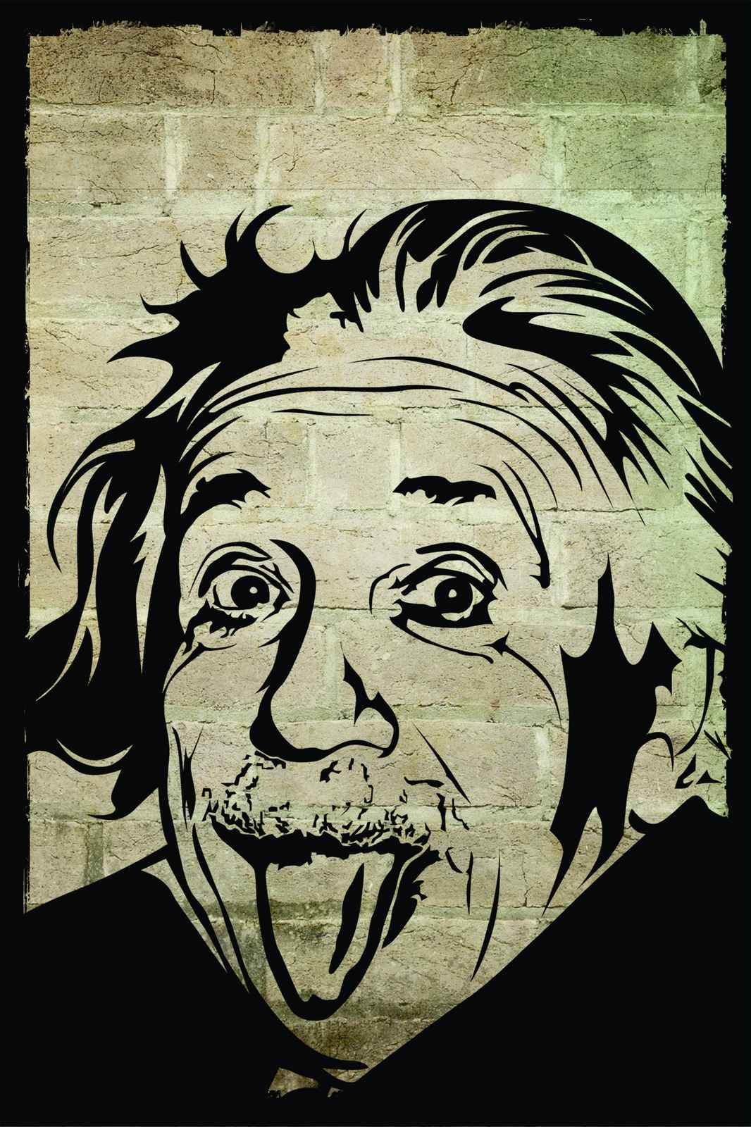 Einstein Iconic Portrait Graffiti Wall Art