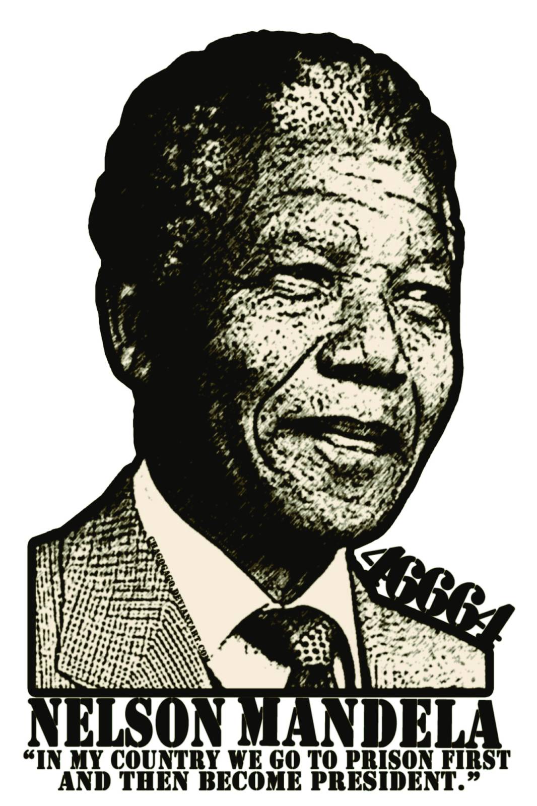 Nelson Mandela "46664" Quote Wall Art