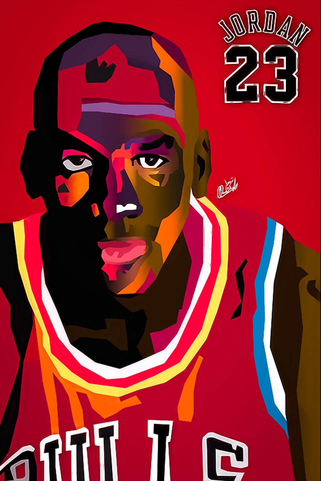 Michael Jordan 23 Abstract Wall Art