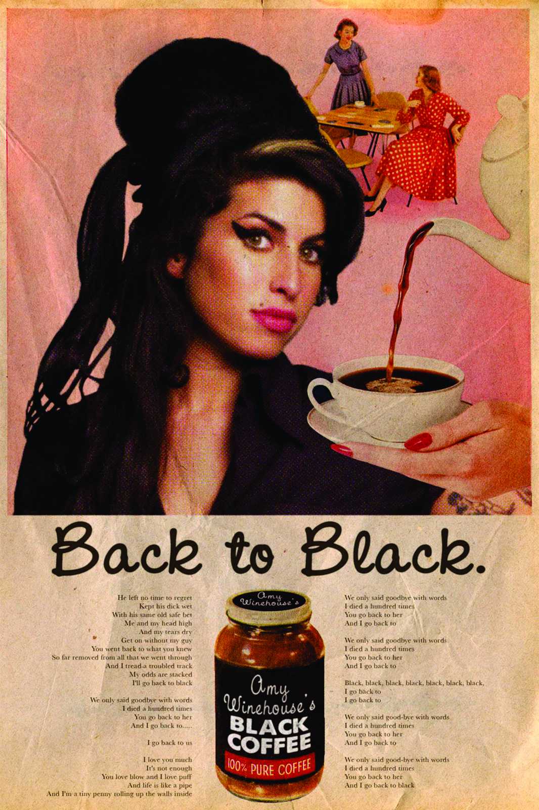 Amy Winehouse "Back to Black" Wall Art