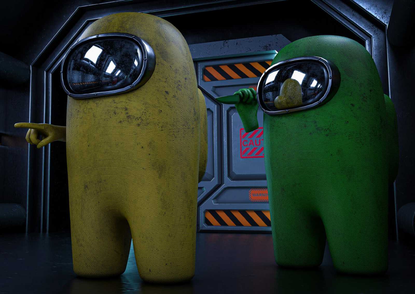 Suspicious Duo "Among Us" Inspired Wall Art