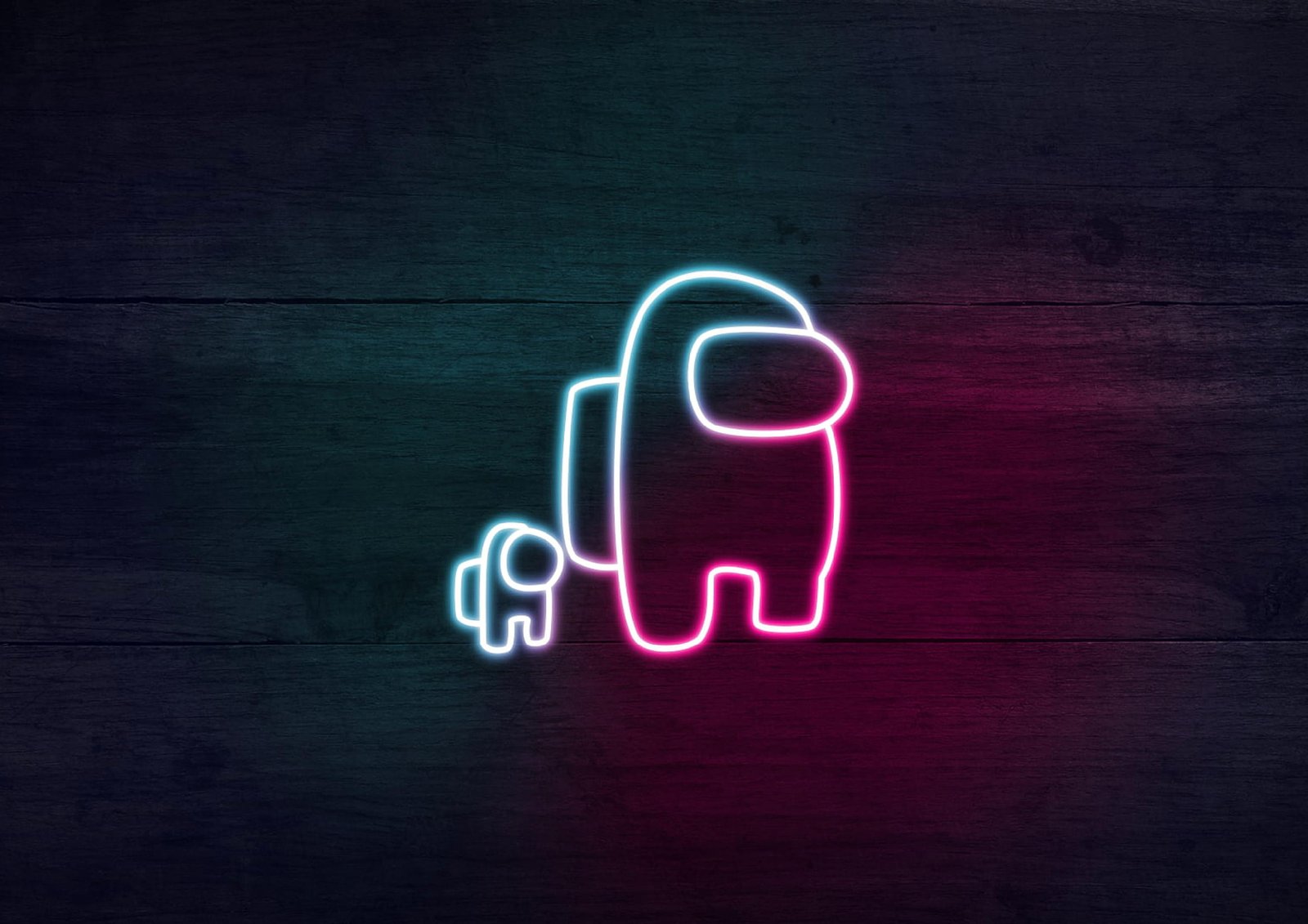 Neon Among Us Duo Wall Art