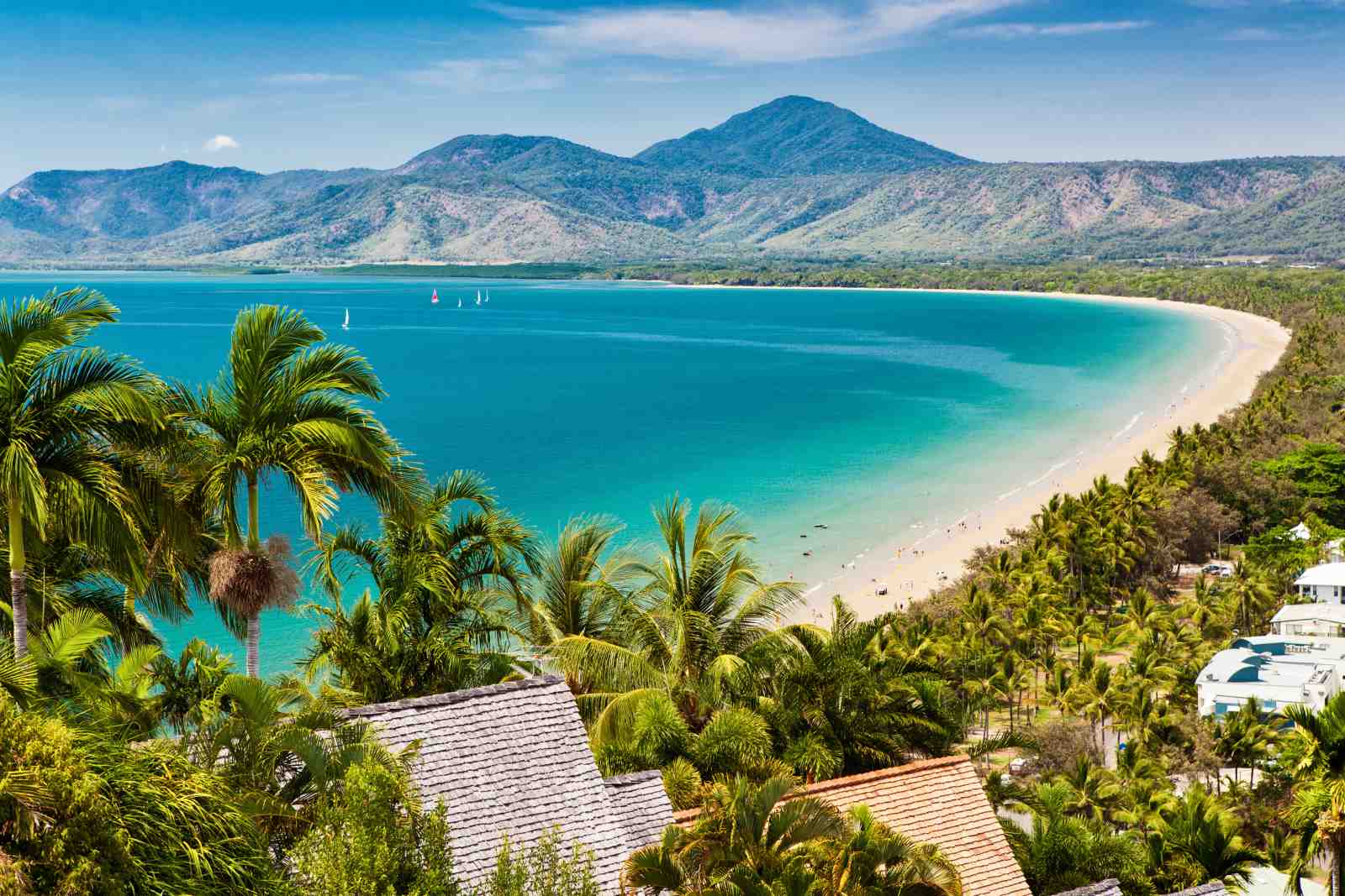 Tropical Beach & Mountains Wall Art
