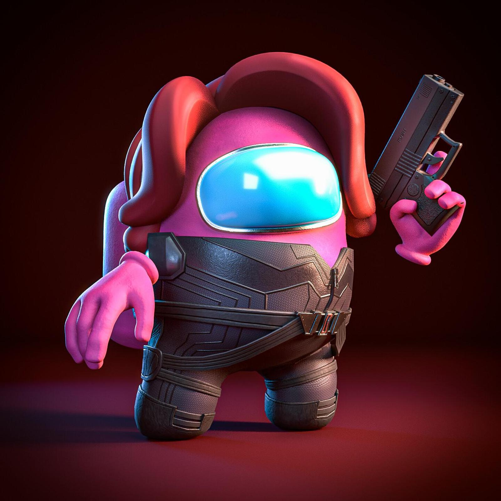 Pink Impostor Warrior Wall Art
