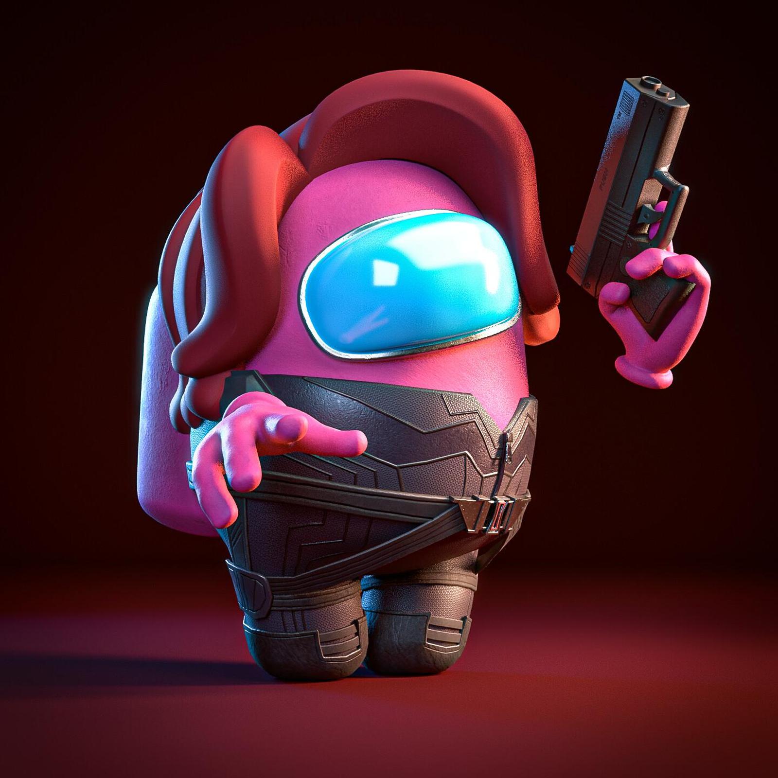 Pink Imposter Gunner Wall Art