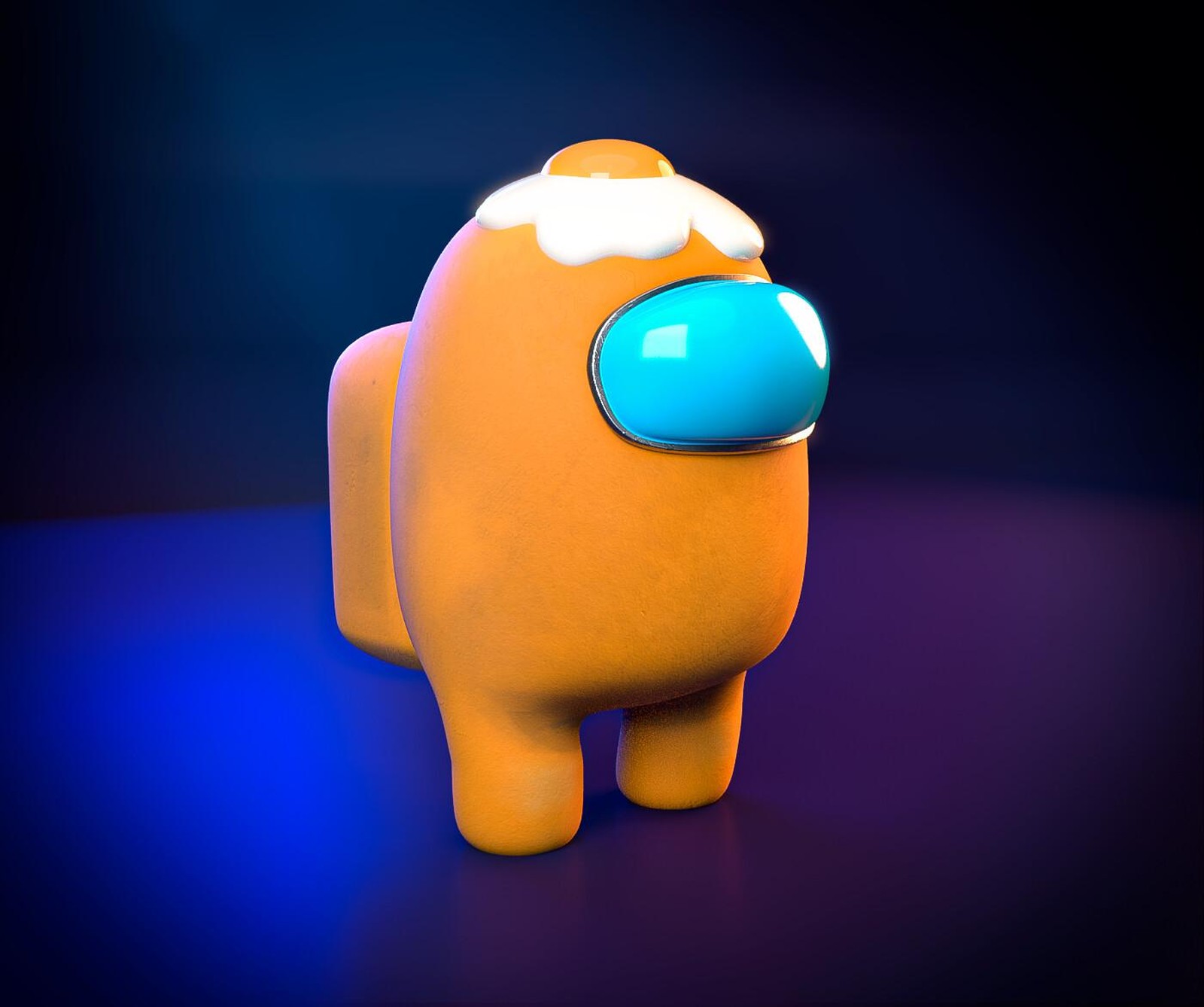 Orange Egg Among Us Character Wall Art