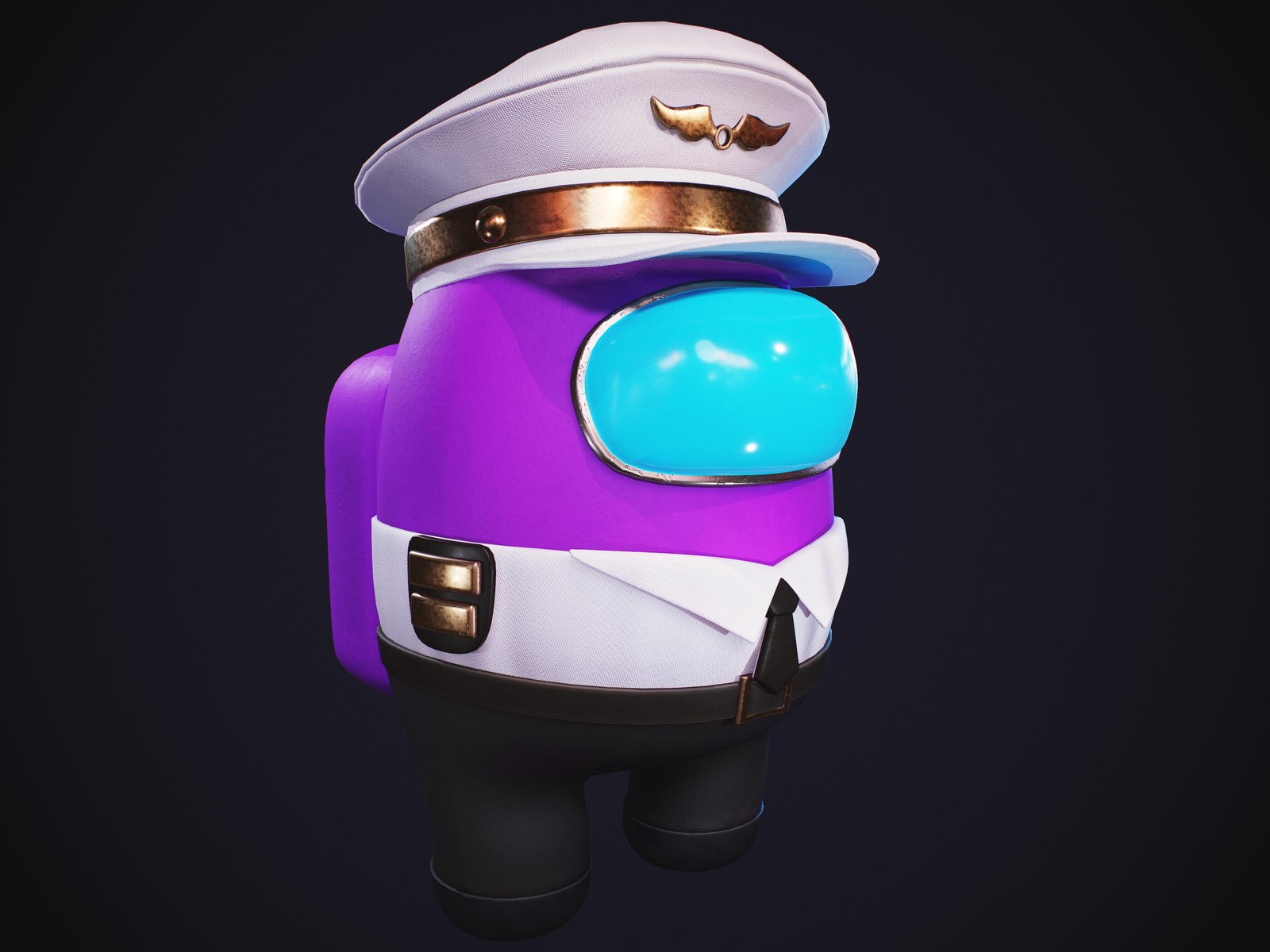 Purple Pilot Character Wall Art