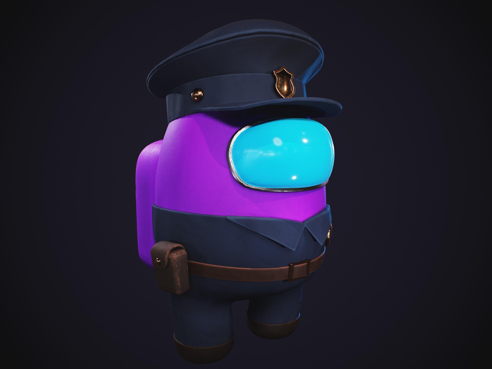 Purple Police Among Us Wall Art