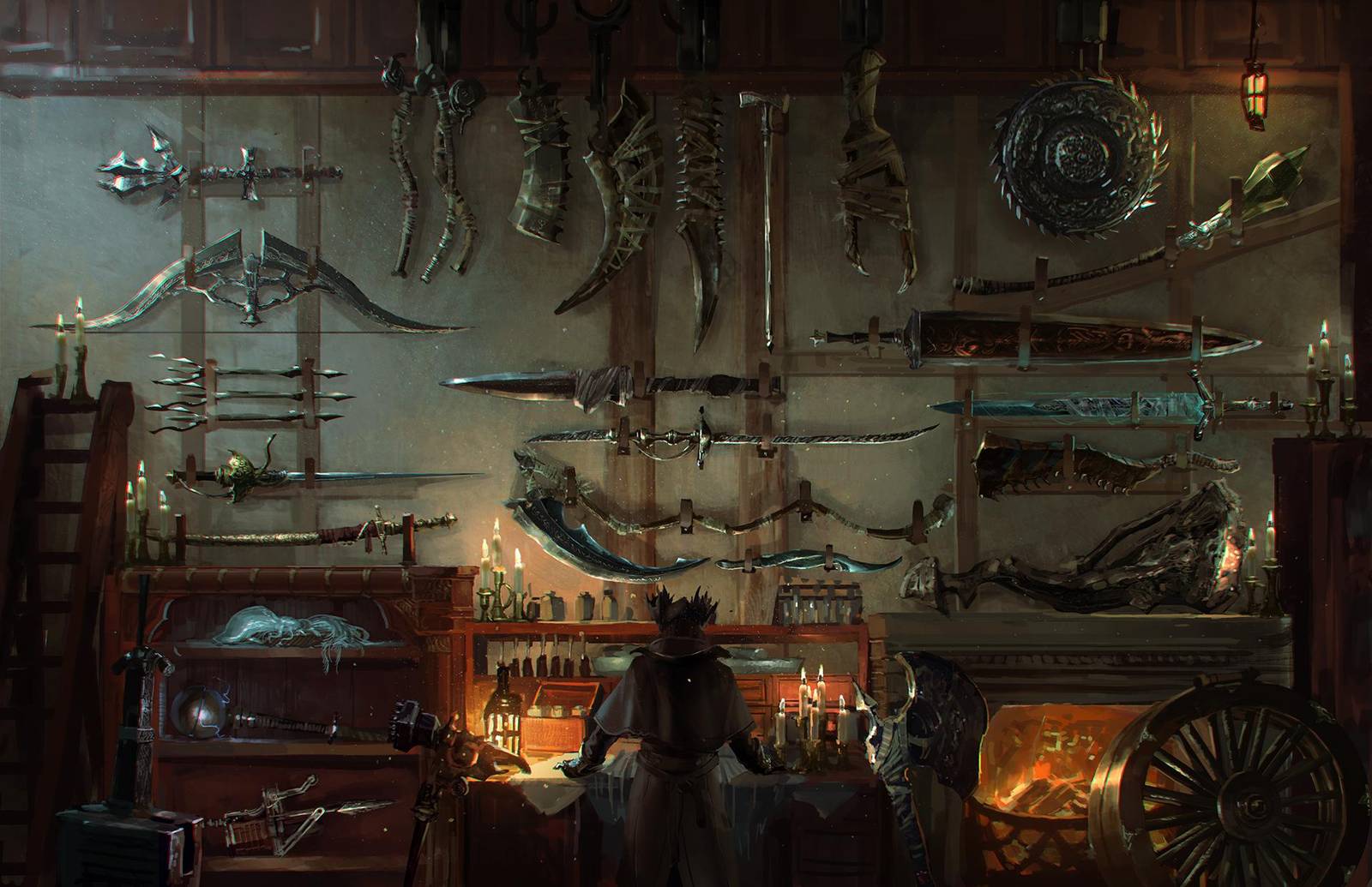 Dark Fantasy Weaponry Wall Art