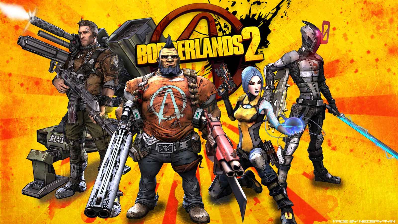 Borderlands 2 Characters Epic Loot Wall Art