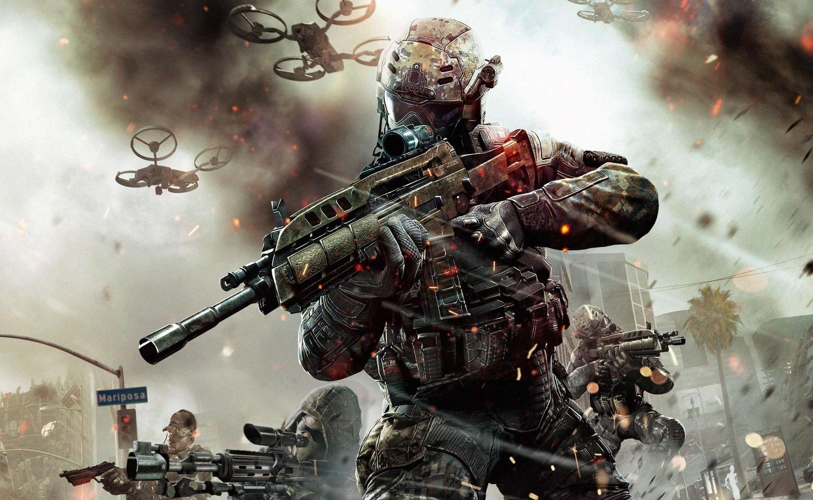 Modern Warfare Soldier Drone Attack Wall Art