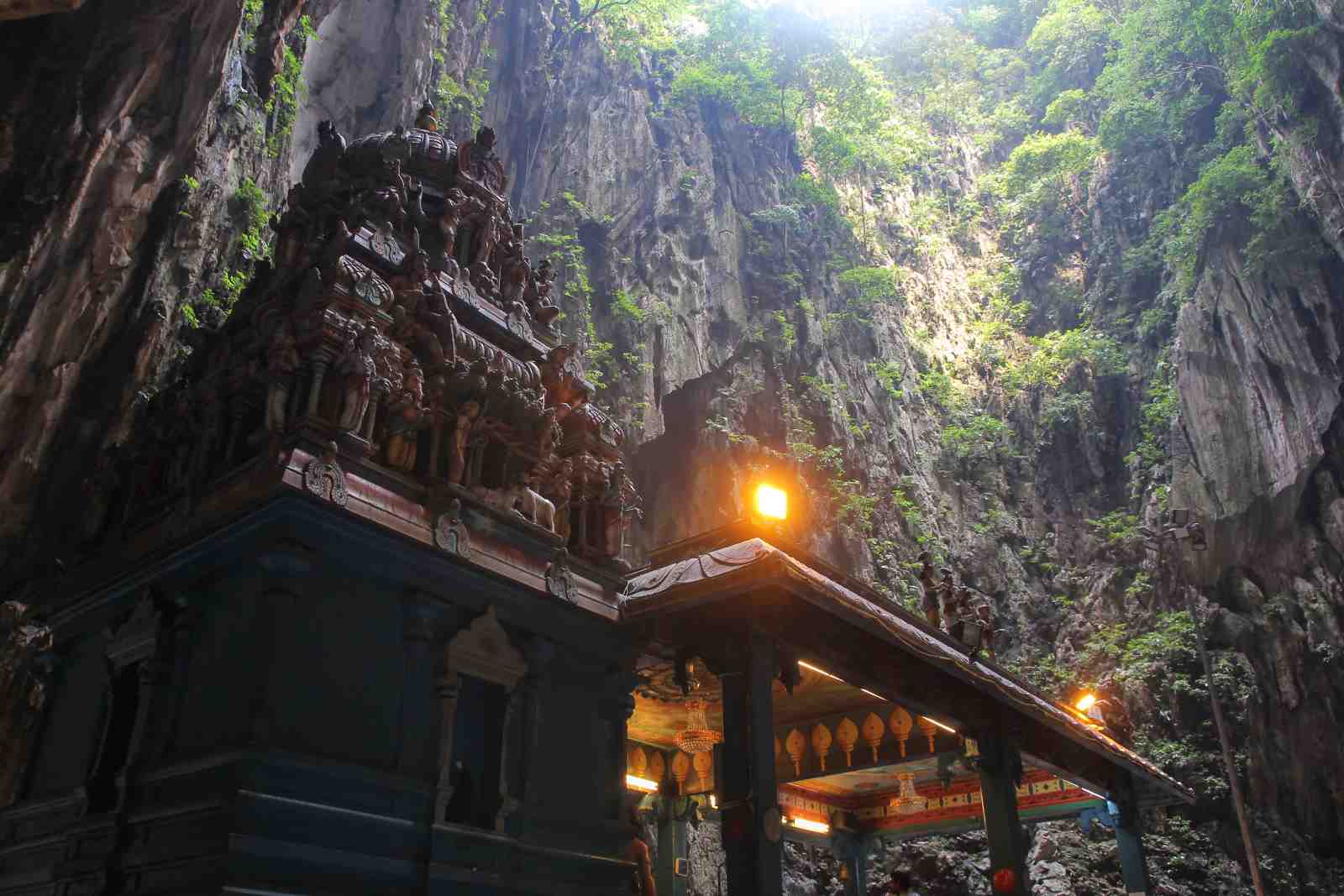 Mystical Cave Temple & Waterfall Wall Art