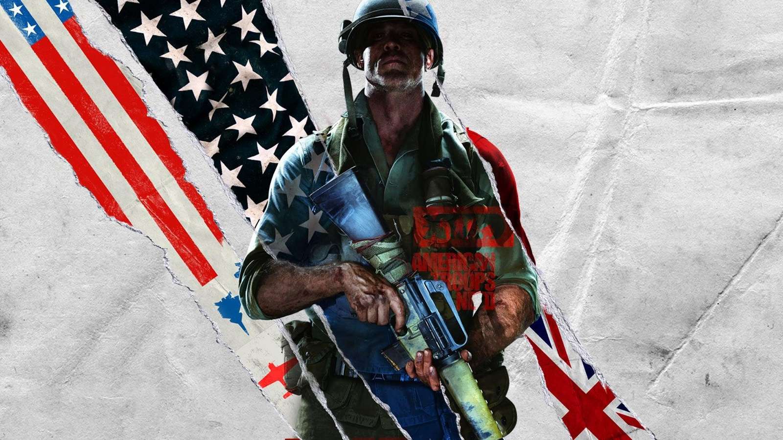 Patriotic Soldier "USA & UK" Wall Art