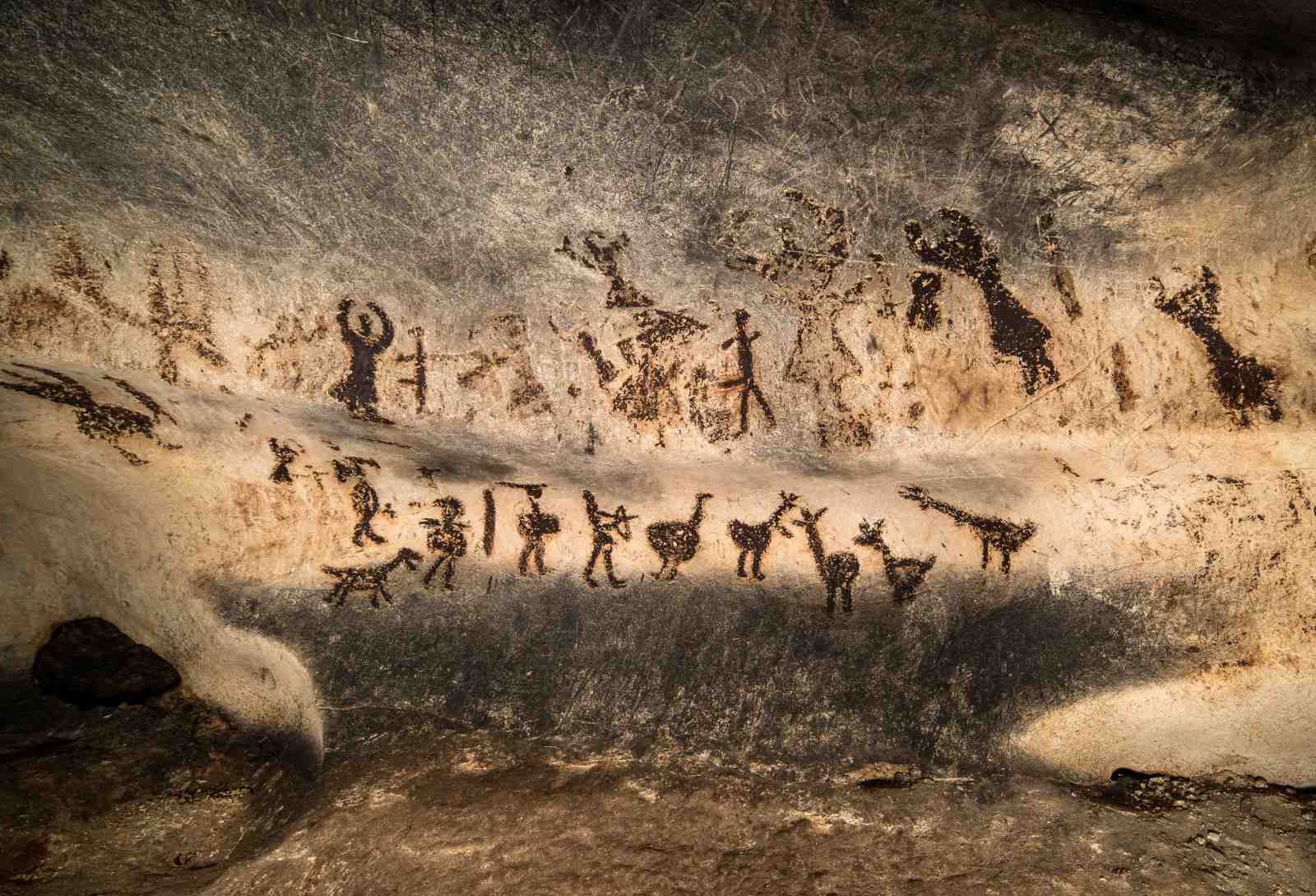 Ancient Cave Art Figures & Animals Wall Art
