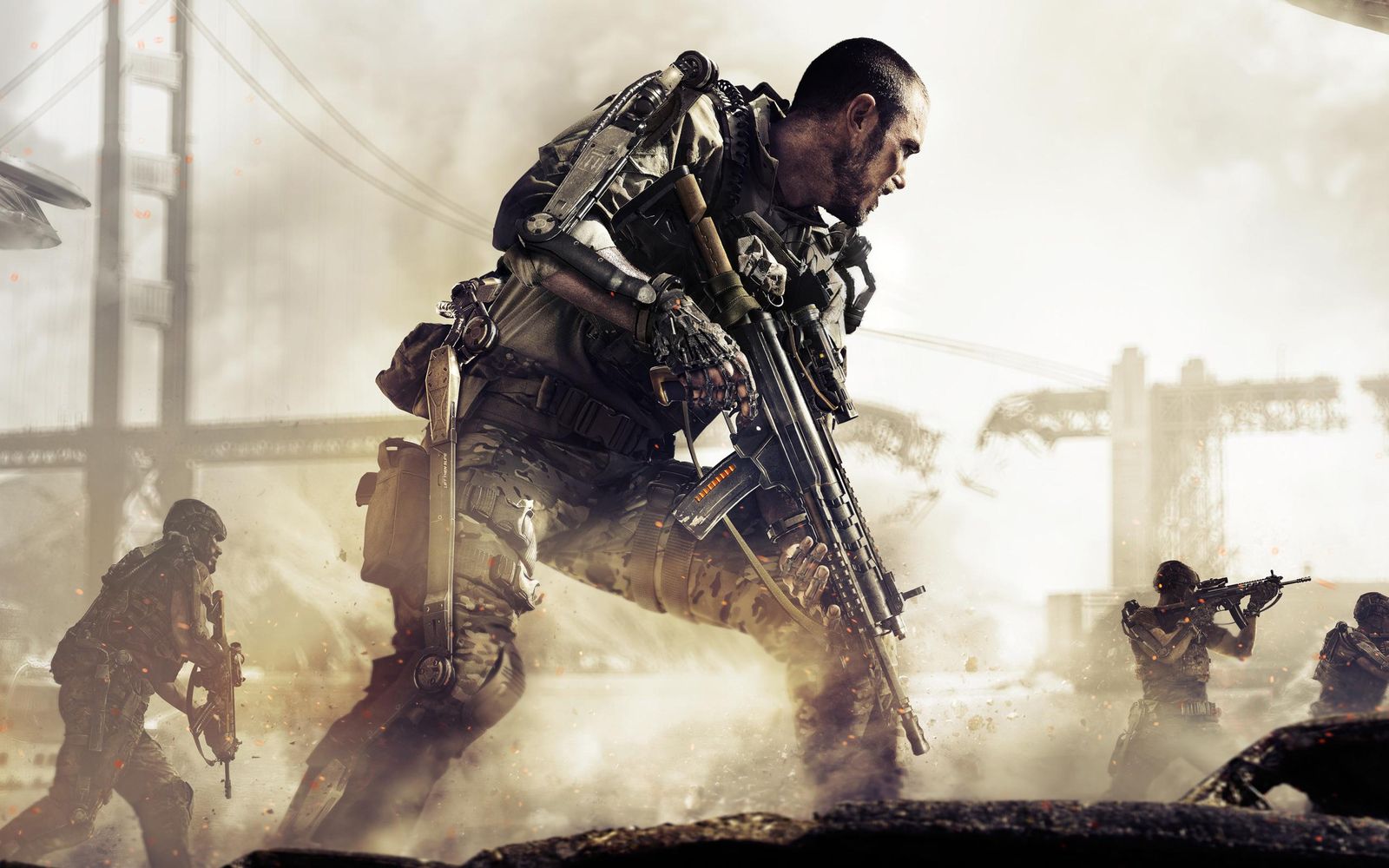 Futuristic Soldier Battlefield Wall Art