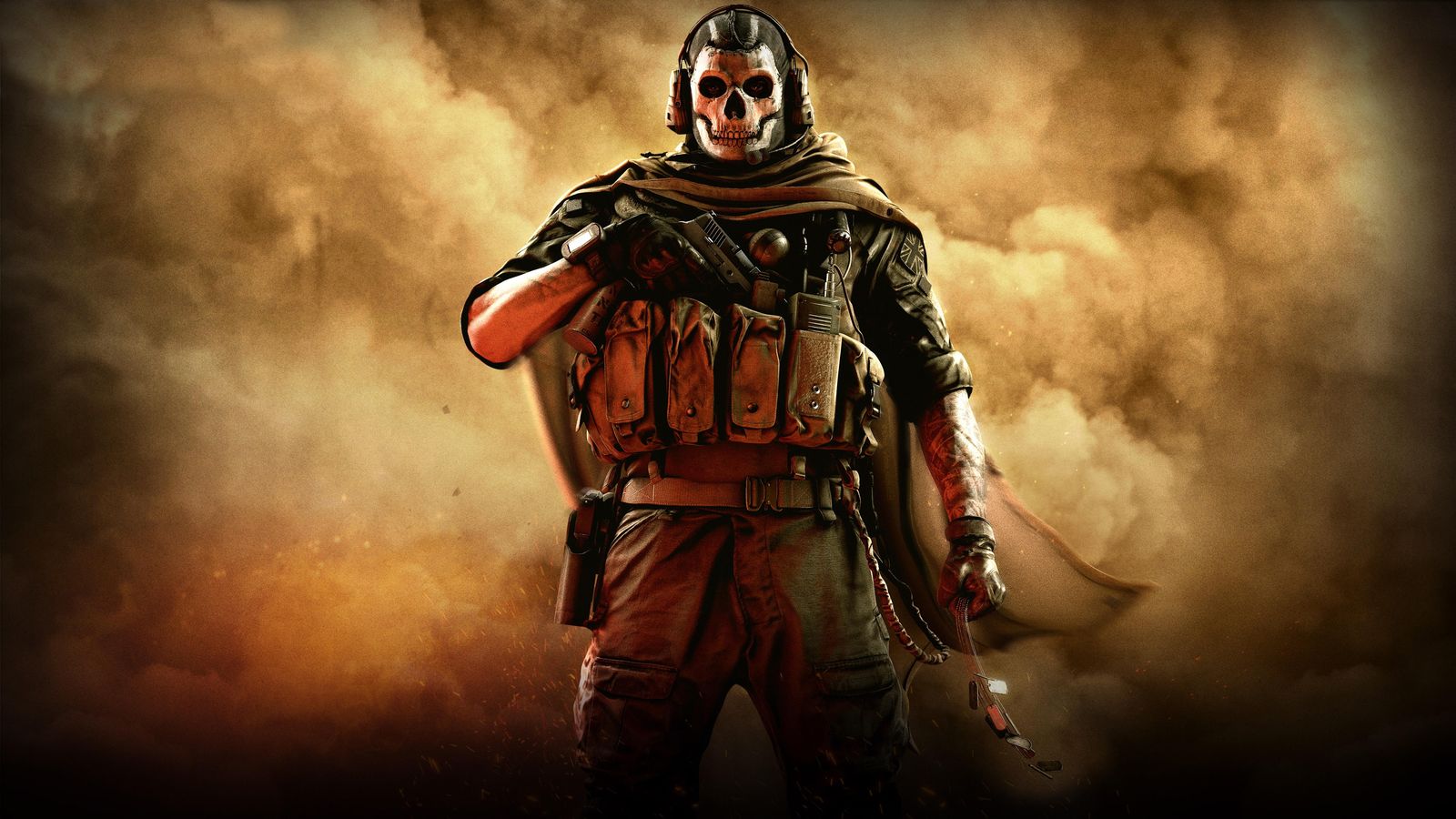 Tactical Ghost Skull Warrior Wall Art