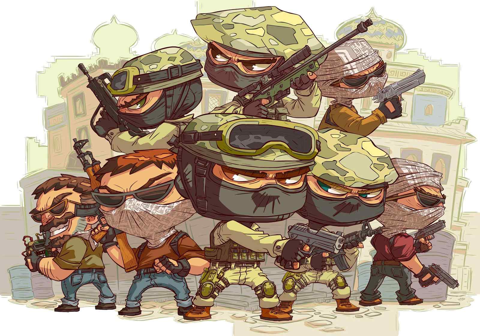 CS:GO Chibi Team Wall Art