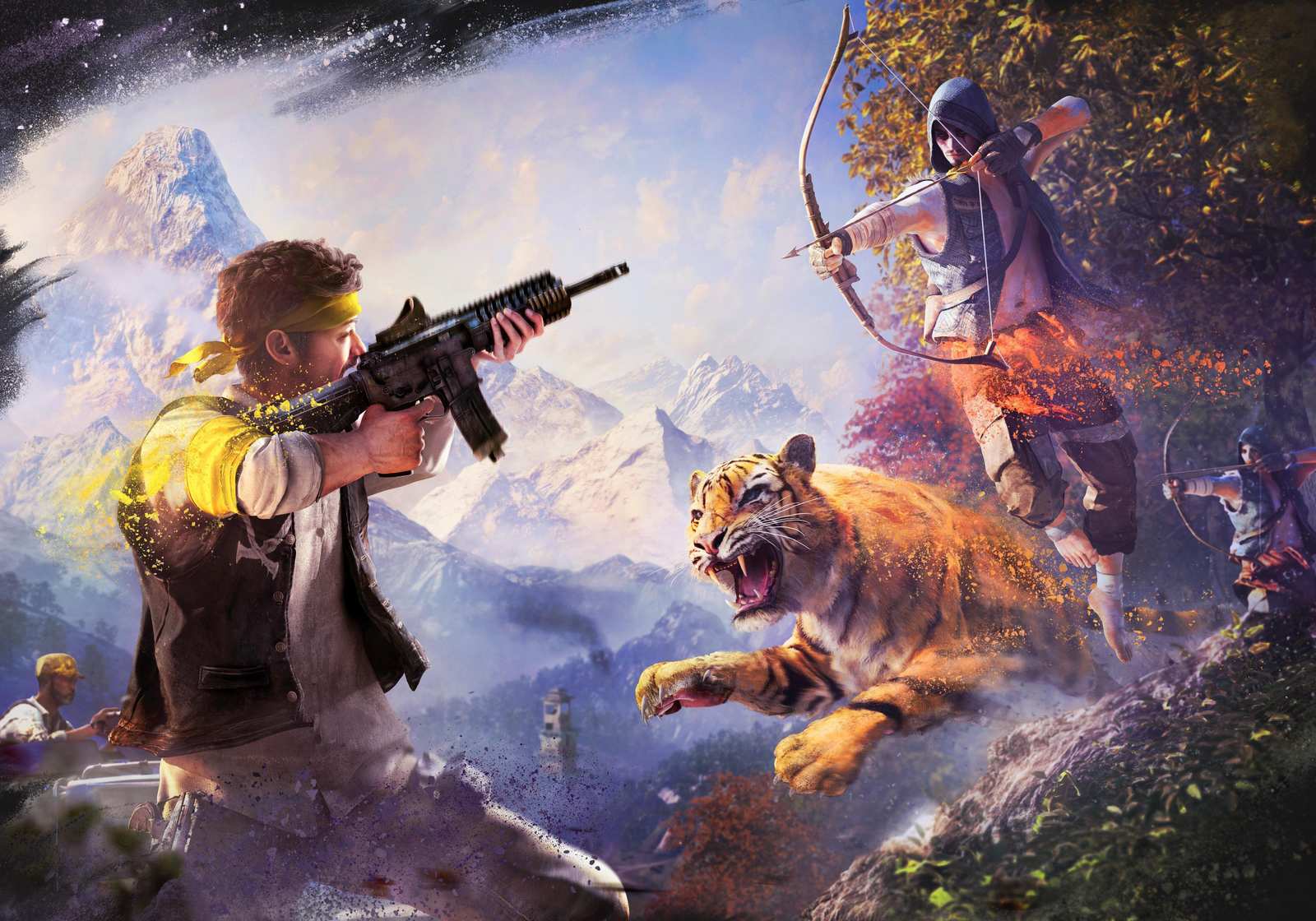 Epic Tiger Hunt Action Scene Wall Art