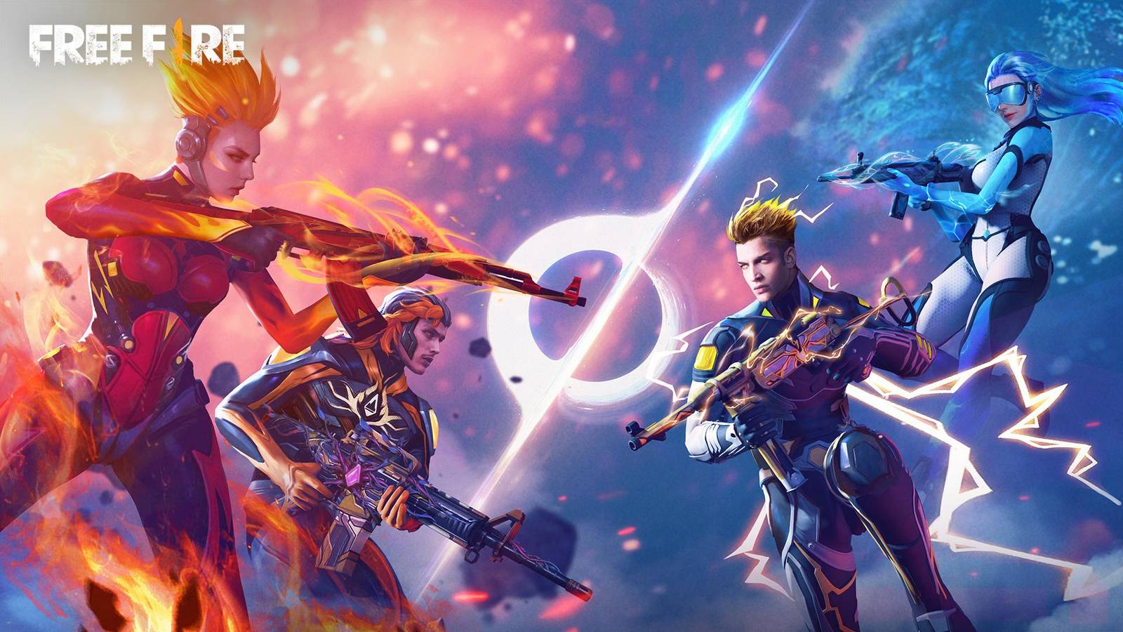 Epic Fire & Ice Battle Free Fire Wall Art