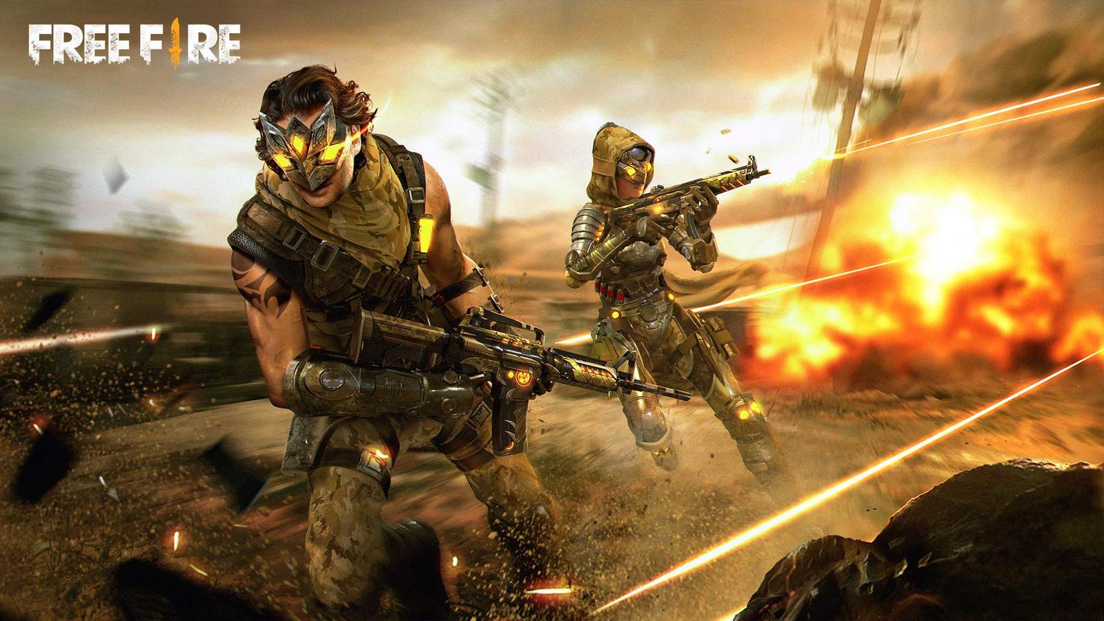 Free Fire Battle Royale Action Wall Art