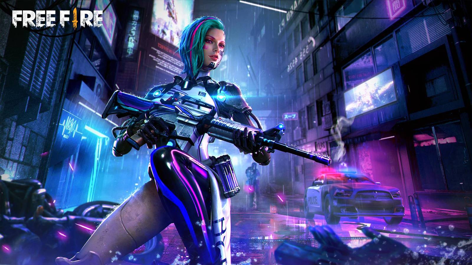 Cyberpunk Warrior Free Fire Wall Art