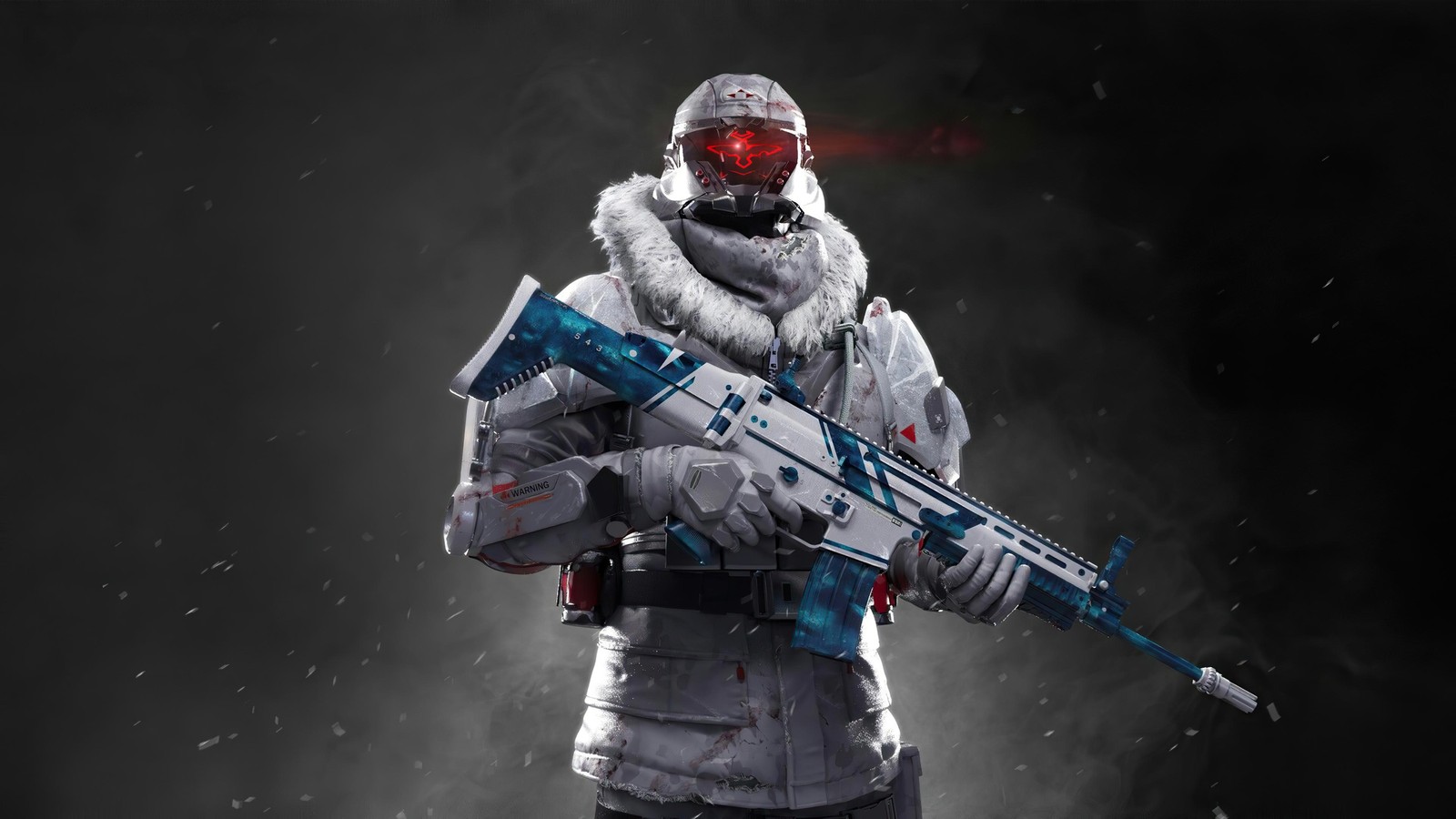 Futuristic Soldier & Sci-Fi Rifle Wall Art