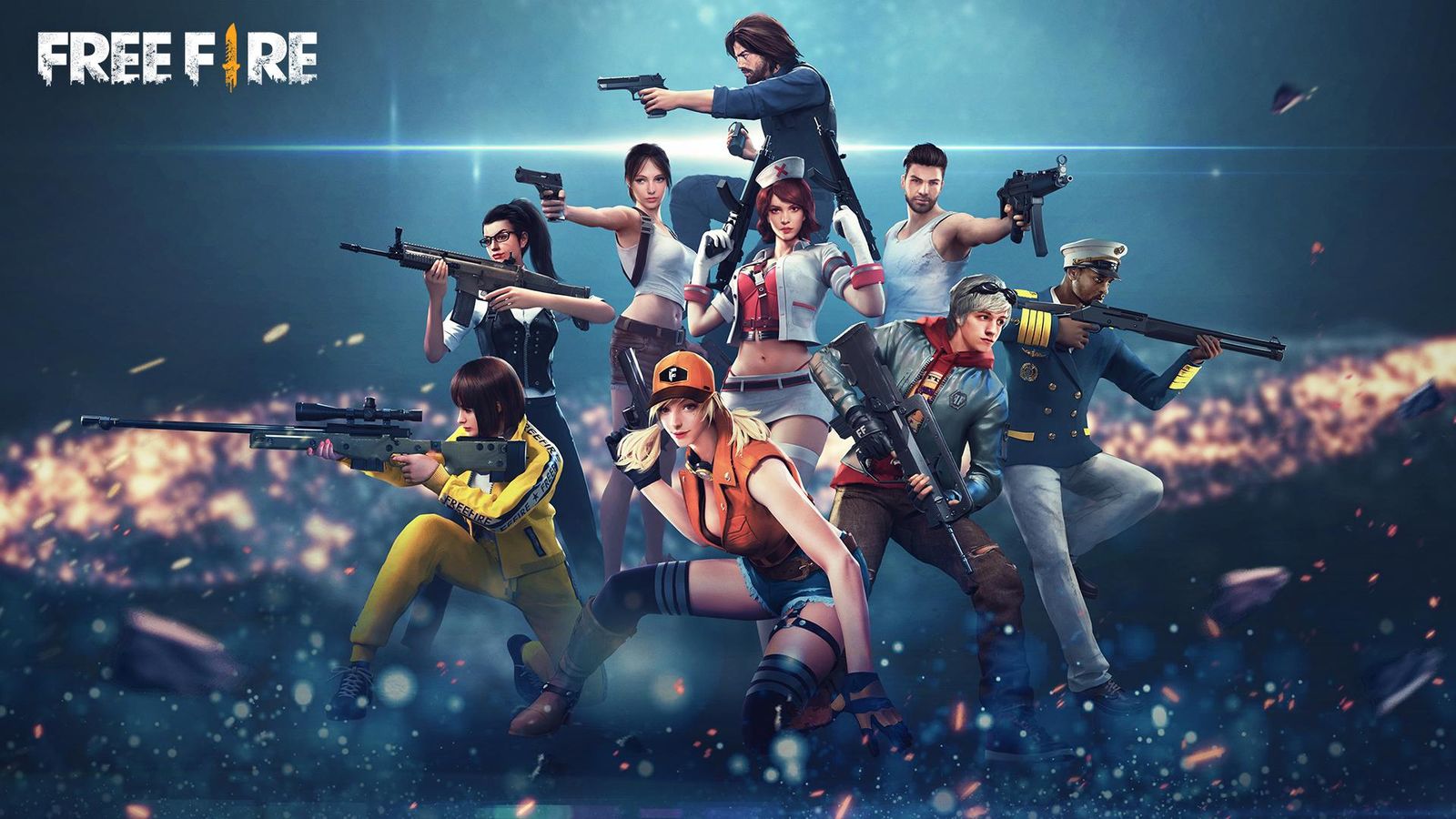 Free Fire Action Squad Wall Art