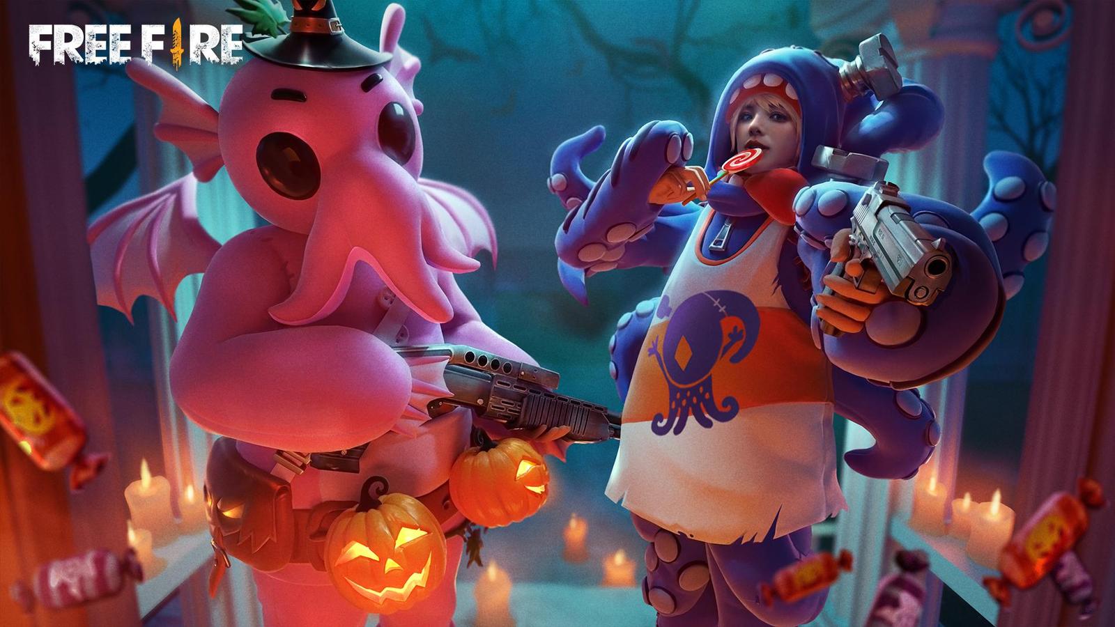 Spooky Free Fire Halloween Duo Wall Art