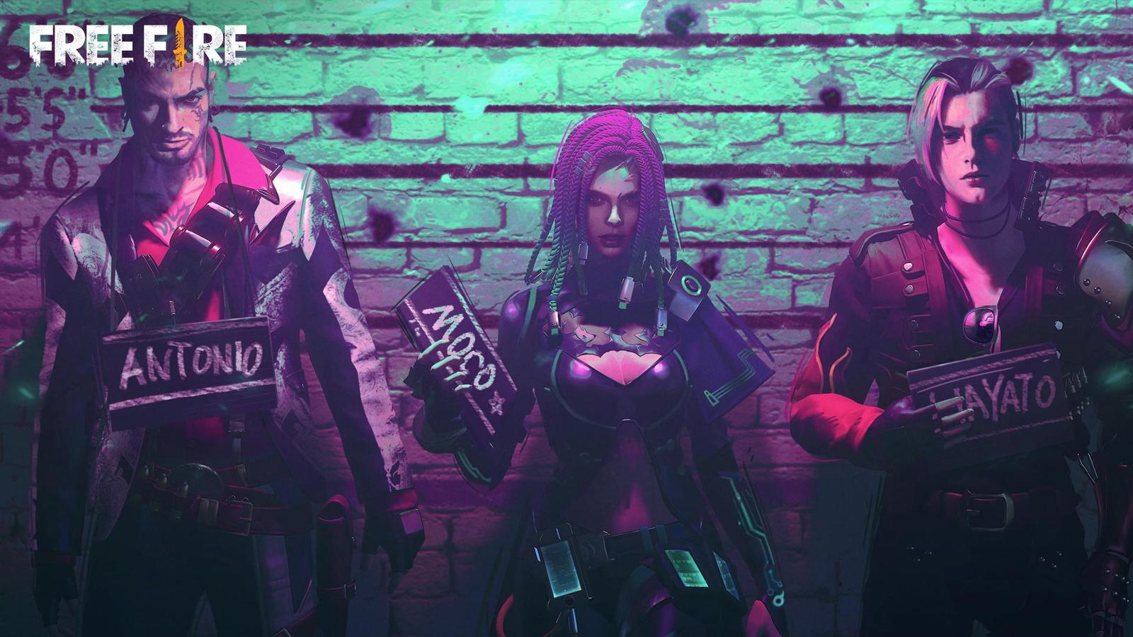 Free Fire Antonio Hayato Moco Gaming Wall Art