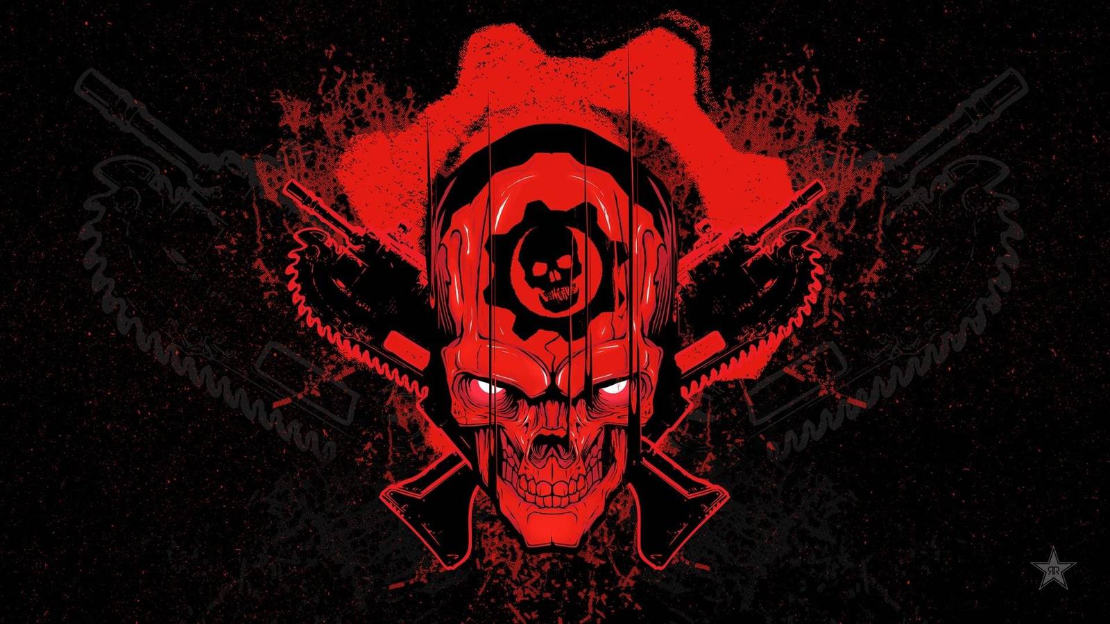 Intense Skull & Chainsaw Fury Wall Art