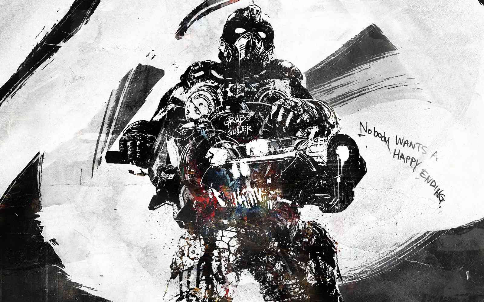 Grub Killer Sci-Fi Warrior Wall Art