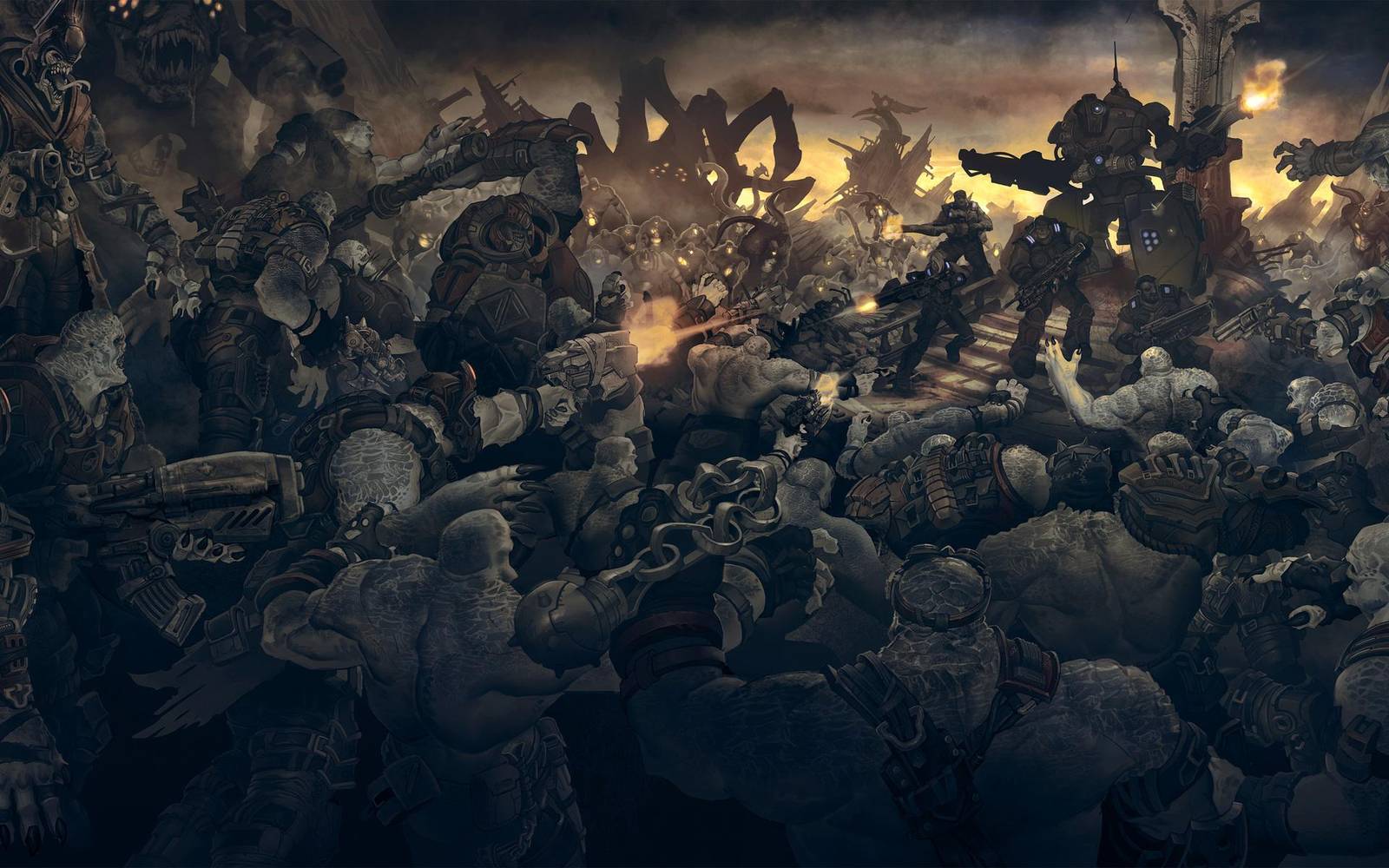 Epic Battle Gears of War Wall Art