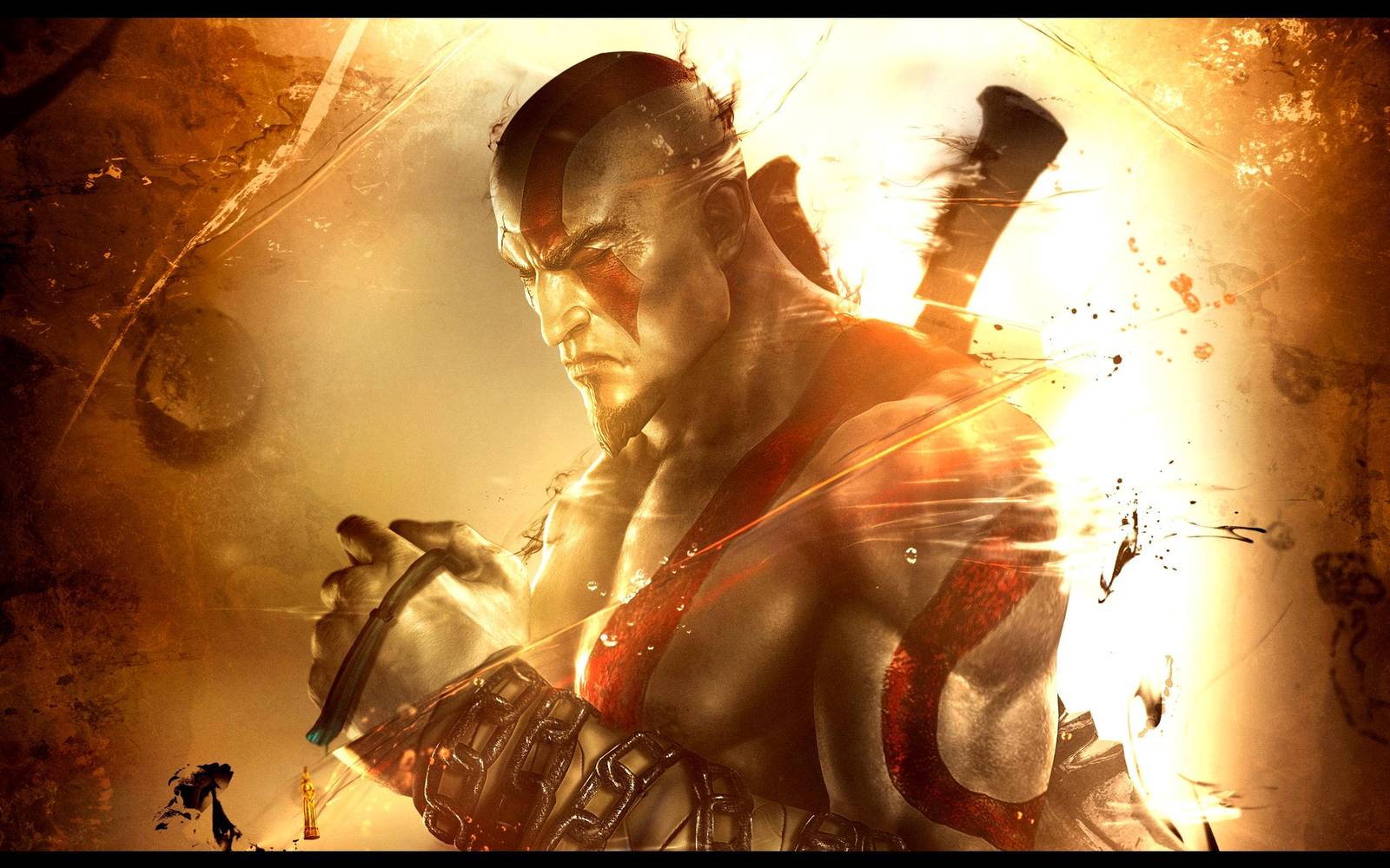 Epic Warrior Kratos God of War Wall Art