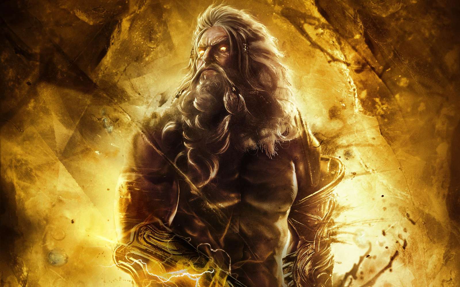 Majestic Zeus Lightning God Wall Art