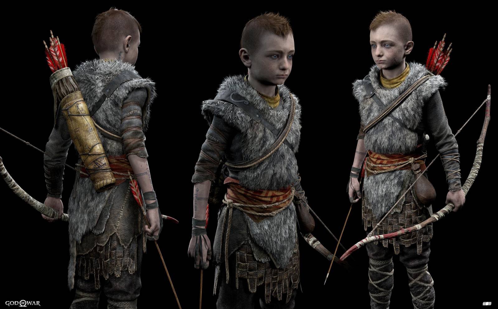 Attentive Archer Boy "God of War" Wall Art